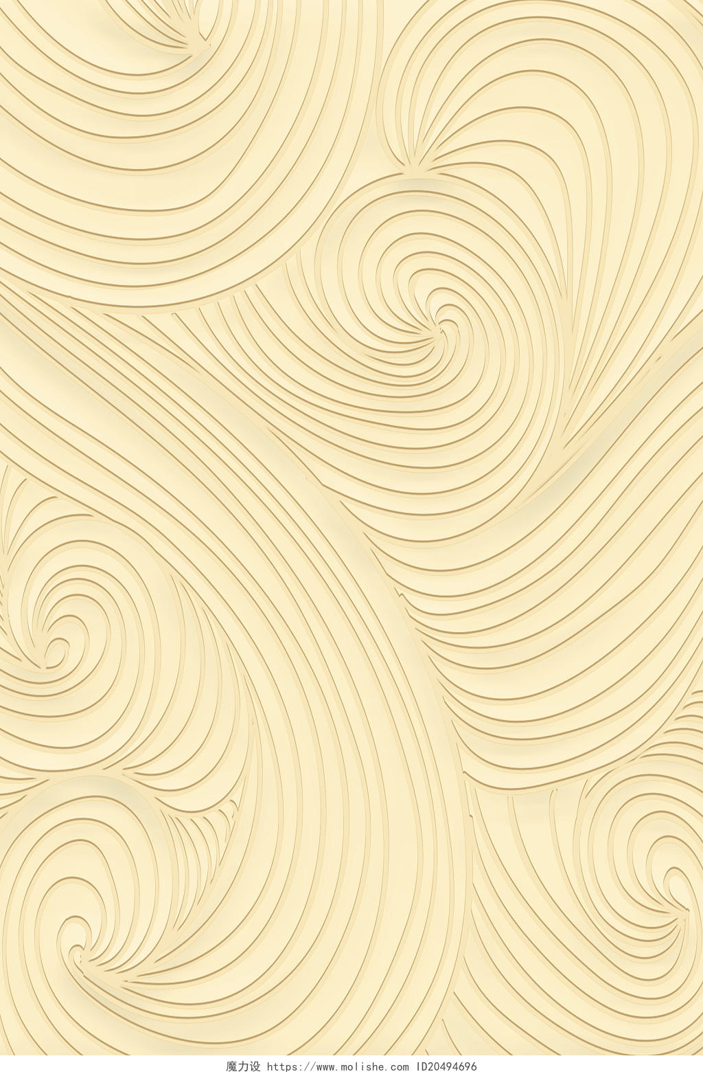 金色简约抽象线条海浪底纹展板背景金色底纹